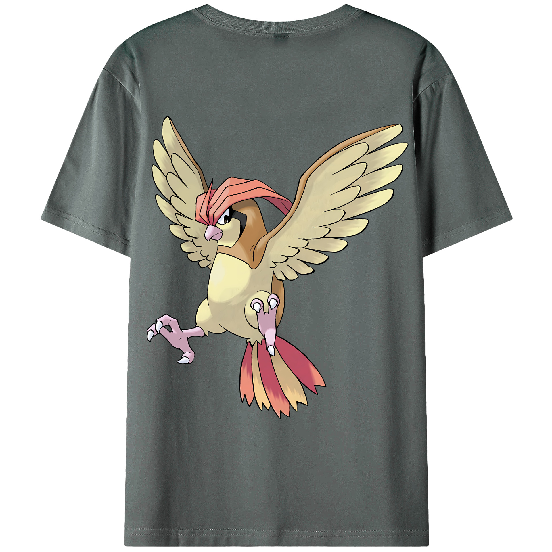 （画像用） ポケットモンスター Pokémon 綿100％ メンズ半袖Tシャツ（バックプリント） 通気性
